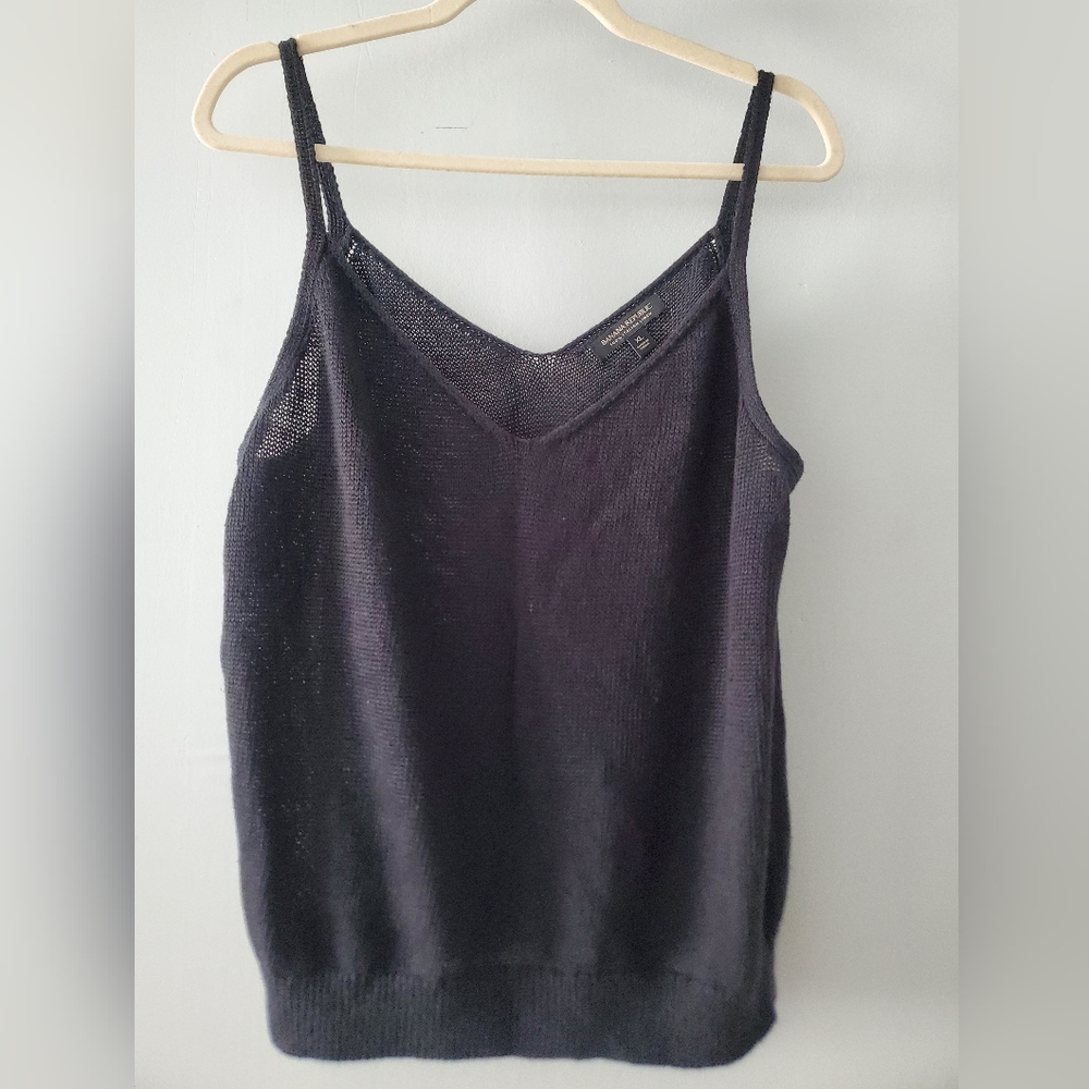 Banana Republic Shell Knit 100% Linen Tank Top